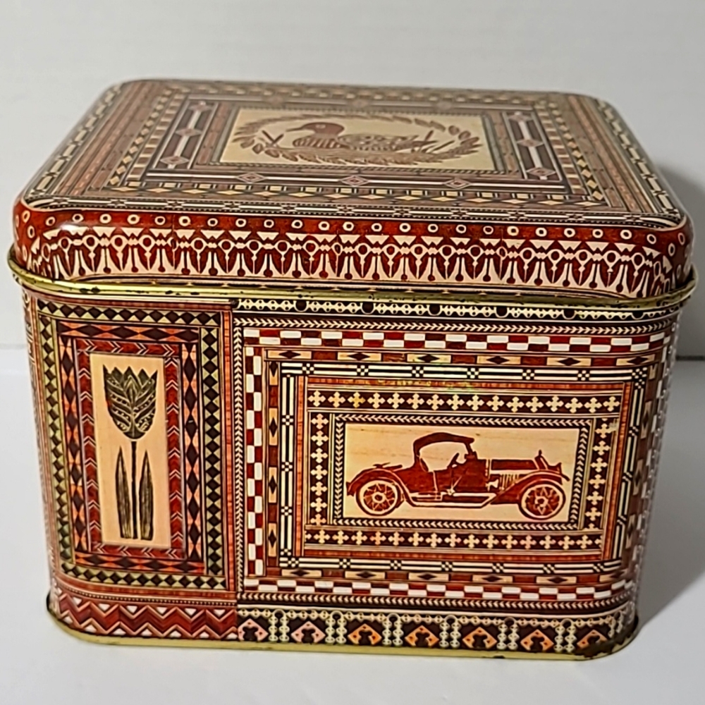 Vintage Hallmark 400EBC42-1 Collectible Tin,Made in USA Ducks Trucks Flowers